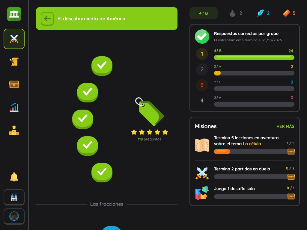 Nueva versión: recorrido de un tema en modo Aventura