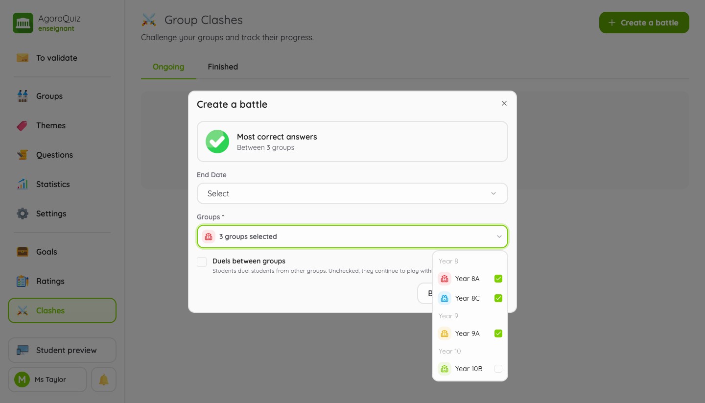 New version: battle between three groups