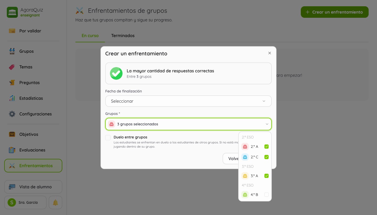 Nueva versión: enfrentamiento entre tres grupos